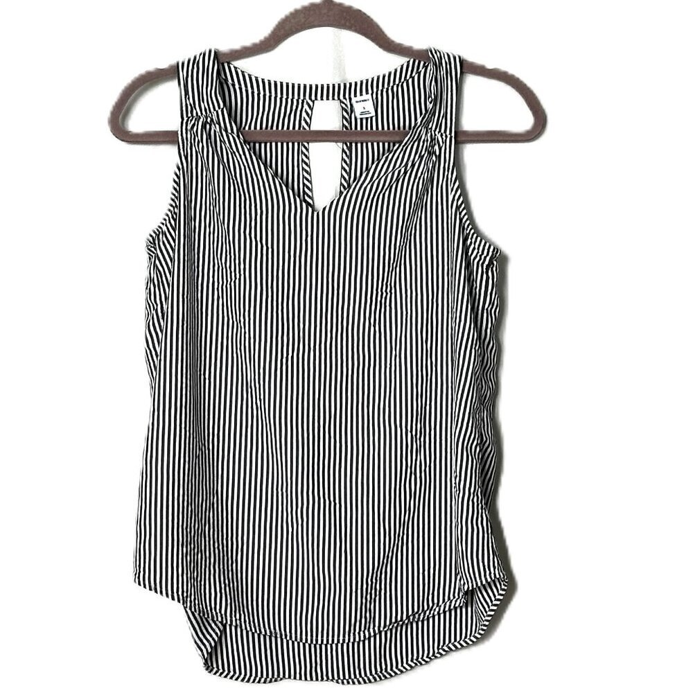 Gray and White Striped Old Navy Tank Top Size Small